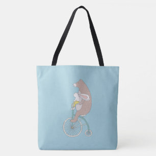 Whimsical Bunny and Bear Reiten Tasche