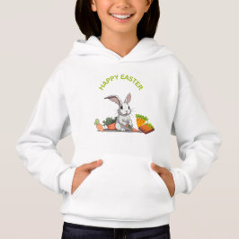 Whimsical Bunny & Carrots Kinder Unisex Spielend Hoodie