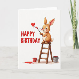Whimsical Bunny Herz-Karte Karte