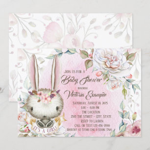Whimsical Bunny Rabbit Baby Shower Einladungen