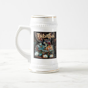 Whimsical Bunny Rabbit Personalisiert Bierglas