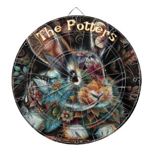 Whimsical Bunny Rabbit Personalisiert Dartscheibe