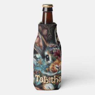 Whimsical Bunny Rabbit Personalisiert Flaschenkühler