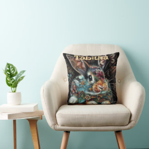 Whimsical Bunny Rabbit Personalisiert Kissen