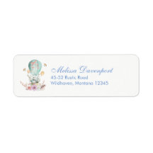 Whimsical Bunny Riding in einem Heißluftballon