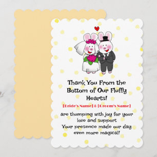 Whimsical Bunny Wedding Dankeskarte