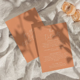 Whimsical bunt Retro Moderne Hochzeitsdetails Begleitkarte