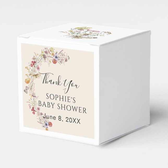 Whimsical Butterflies Babydusche Geschenkschachtel (Vorderseite)