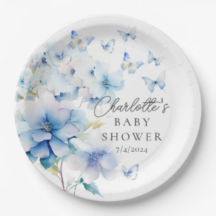 Whimsical Butterflies Babydusche Pappteller