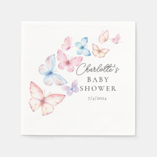 Whimsical Butterflies Babydusche Serviette