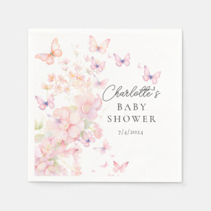 Whimsical Butterflies Babydusche Serviette