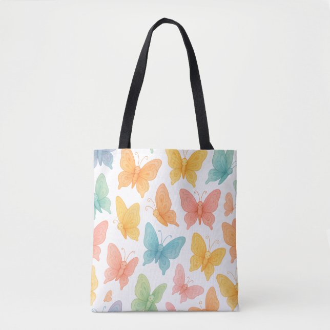 "Whimsical Butterflies" Tote Tasche (Vorderseite)