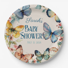 Whimsical Butterfly Garden Mairytale Pappteller