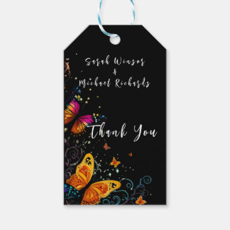 Whimsical Butterfly Garden Postcard Geschenkanhänger