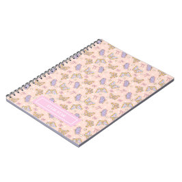 Whimsical Butterfly Girl Personalisiert Notizblock