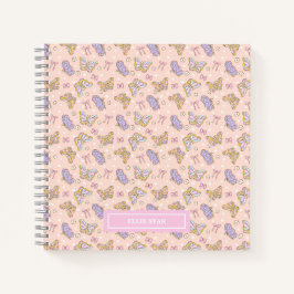 Whimsical Butterfly Girl Personalisiert Notizbuch