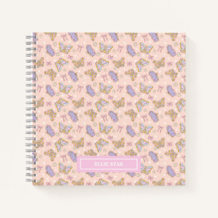 Whimsical Butterfly Girl Personalisiert Notizbuch