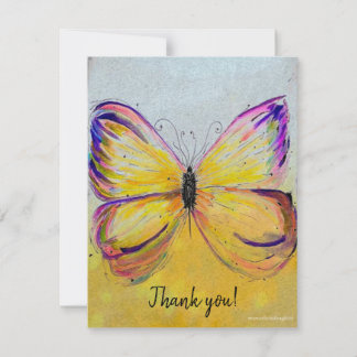 Whimsical Butterfly Hinweis Danke Karte