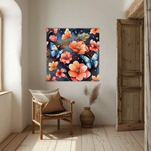 Whimsical Butterfly Illustration Unique Poster