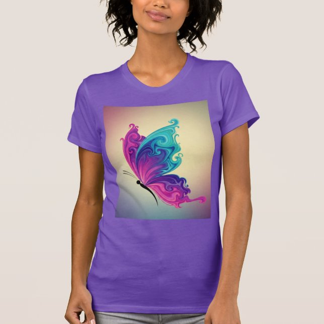 Whimsical Butterfly in Motion T-Shirt (Vorderseite)