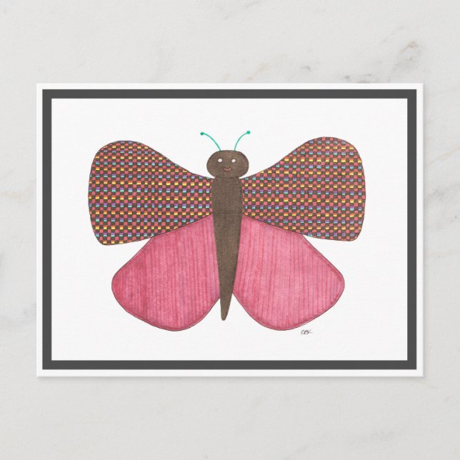 Whimsical Butterfly Postcard Postkarte (Vorderseite)