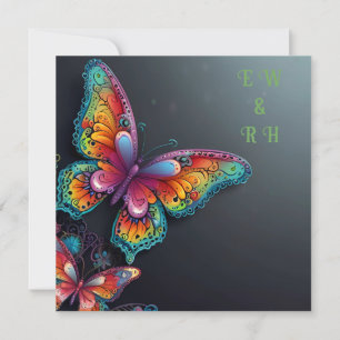 Whimsical Butterfly Romance Faire-part de mariage