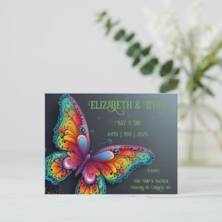 Whimsical Butterfly Romance Hochzeit Einladung