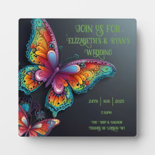 Whimsical Butterfly Romance Hochzeit Einladung Fotoplatte