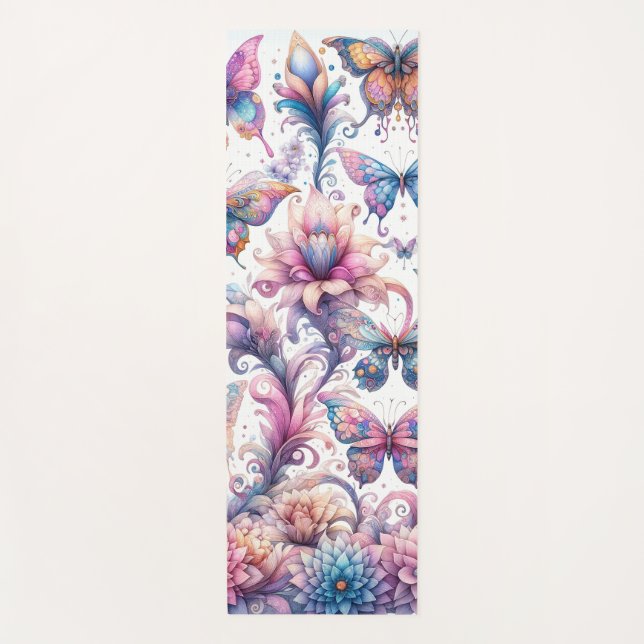 Whimsical Butterfly Übungsmatte Yogamatte (Vorderseite)