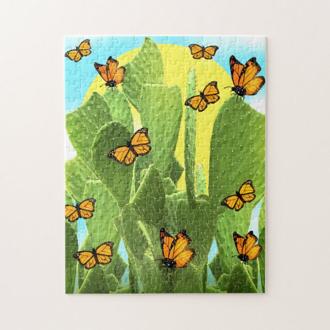 Whimsical Cactus And Butterflies (Vertikal)