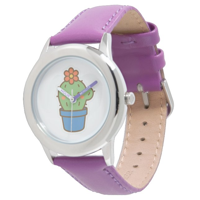 Whimsical Cactus Armbanduhr (Schrägansicht)