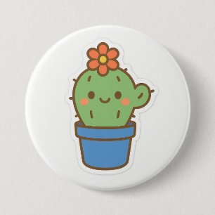 Whimsical Cactus Button