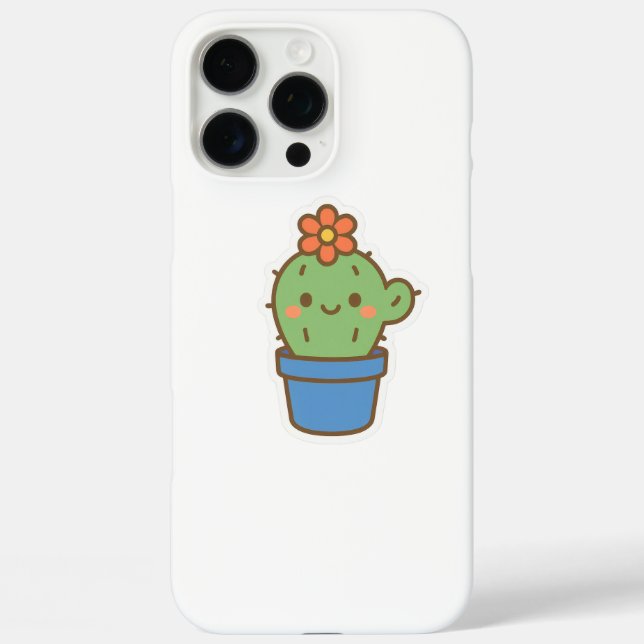 Whimsical Cactus iPhone 16 Pro Max Hülle (Rückseite)