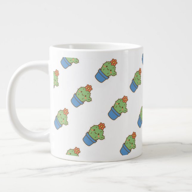 Whimsical Cactus Jumbo-Tasse (Links)