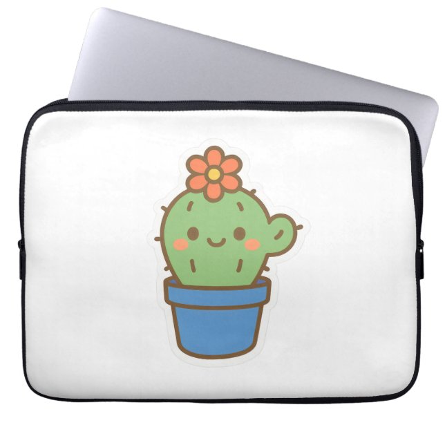 Whimsical Cactus Laptopschutzhülle (Vorderseite)