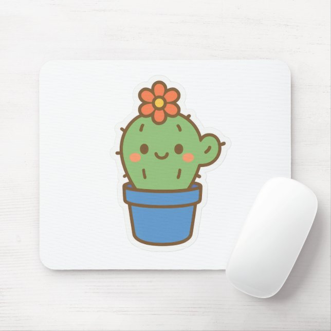 Whimsical Cactus Mousepad (Mit Mouse)