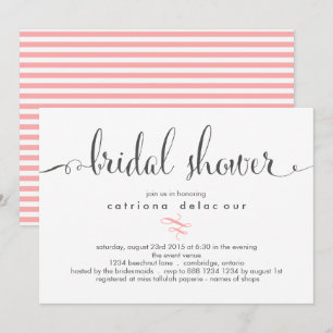 Whimsical Calligraphy Bridal Dusche Einladung