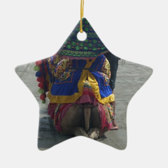 Whimsical Camel Art Print/Graphic Keramik Ornament (Vorne)