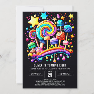 Whimsical Candyland Birthday Einladung