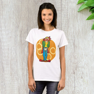 Whimsical Cartoon Clown mit hellen Farben T-Shirt