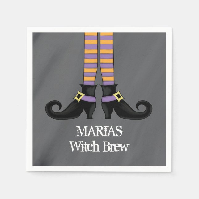 Whimsical Cartoon Witz Funny Custom Halloween Serviette (Vorderseite)
