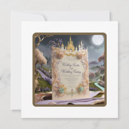 Whimsical Castle Wedding Einladung: Eine Märchen F Einladung