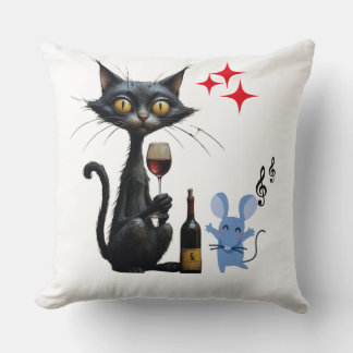 Whimsical Cat and Mouse Cushion - Eine Touch Spaß Kissen