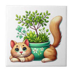 Whimsical Cat Fliese