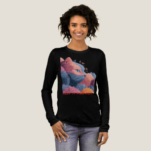 Whimsical Cat floral Art — Lebhafte Surreal Cat Po Tri-Blend Shirt