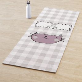 Whimsical Cat Lover's Purfect Buffalo Kariert Yogamatte