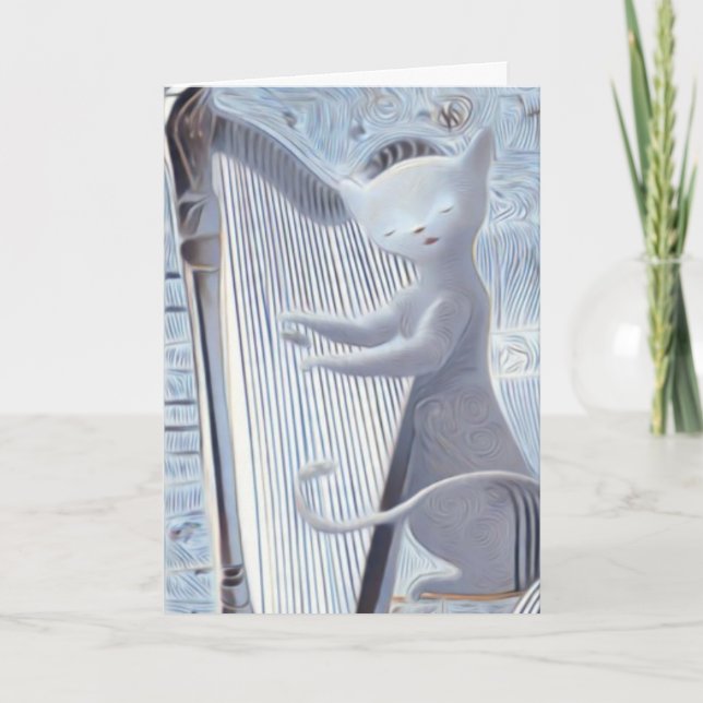 Whimsical Cat Music – Greeting Card Karte (Vorderseite)