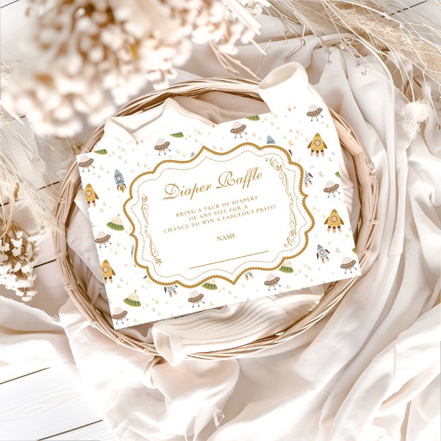 Whimsical Celestial Safari Diapper Raffle Begleitkarte (Von Creator hochgeladen)