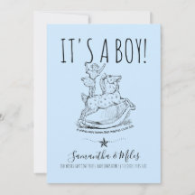 Whimsical C'est un garçon Faire-part de naissance