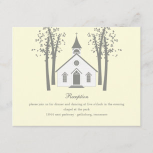 Whimsical Chapel Hochzeitsempfang-Umschlagkarte Begleitkarte